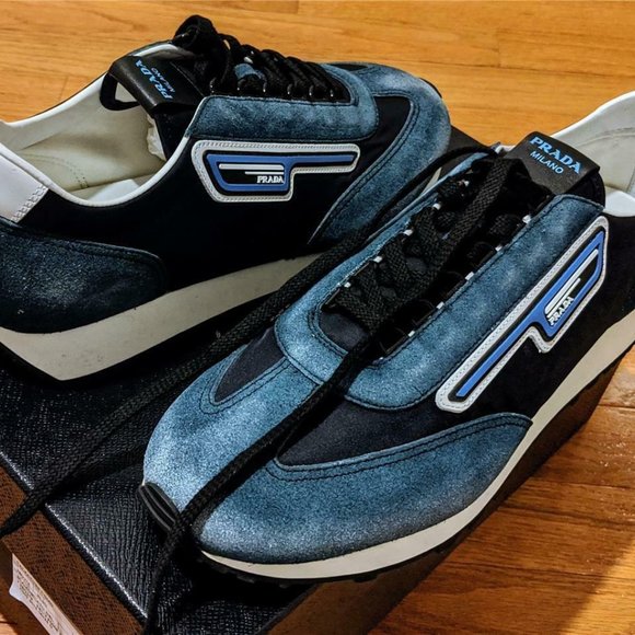 Mens Authentic Prada Sport Suede Sneakers - Picture 1 of 7